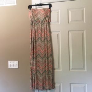 ✅SOLD❗️Strapless Long Multi Color Maxi Dress s-L